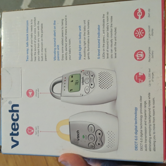 VTech digital audio baby monitor DM221  and OXO baby block food containers - Picture 4 of 6